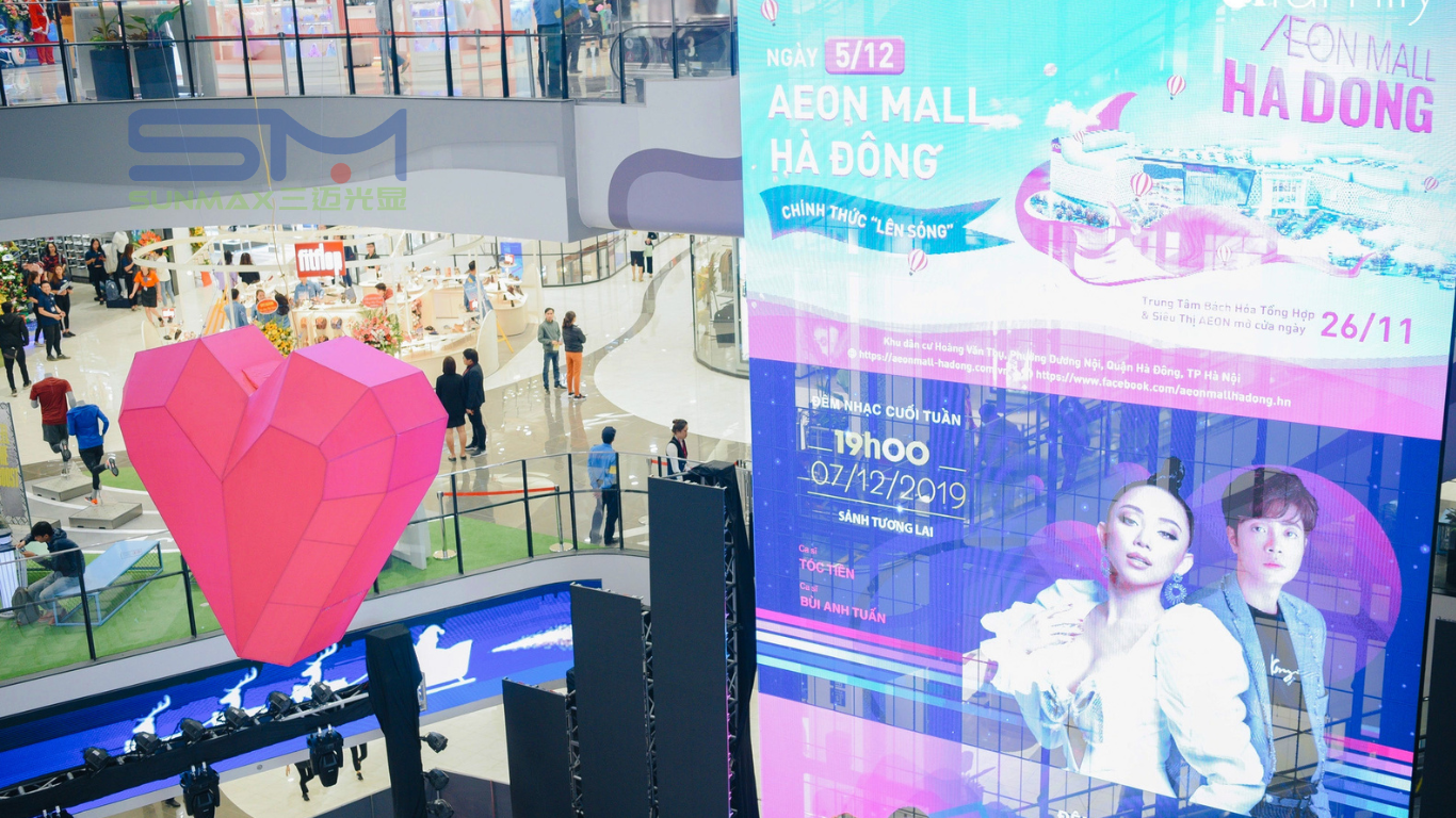 Thiết Kế Màn Hình LED Trong Suốt Đẹp Như “Tuyệt Tác Nghệ Thuật” Tại TTTM Aeon Mall Hà Đông Thu Hút Đông Đảo Khách Hàng